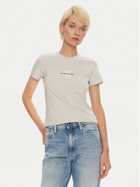 Calvin Klein Jeans Calvin Klein Jeans T-Shirt Monologo J20J223563 Šedá Slim Fit