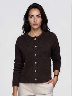 Ombre Ombre Svetr OW-SW-E0064 Hnědá Relaxed Fit