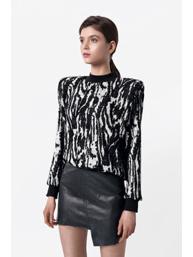 sax35th sax35th Sweter PARIS Czarny Loose Fit