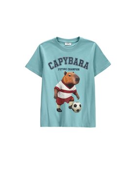 Coccodrillo Coccodrillo T-Shirt ZC6143225VBB-013 Turkusowy Regular Fit