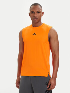 adidas adidas Funkčné tričko D4T PrimeLift 3 Stripes KD0374 Oranžová Slim Fit