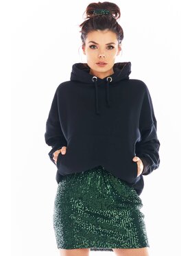 Awama Awama Spódnica A403 Zielony Basic Fit