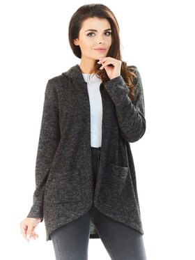 Awama Awama Cardigan A196 Grigio Basic Fit