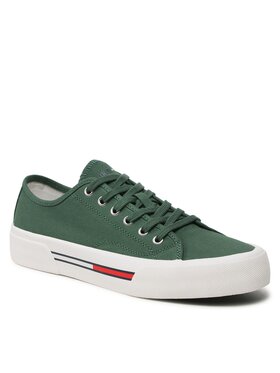 Tommy Jeans Tommy Jeans Teniszcipő Canvas Sneaker EM0EM01299 Zöld
