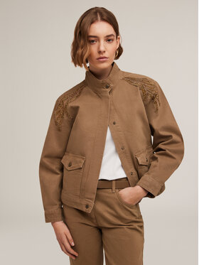 Motivi Motivi Płaszcz R700W000130N035 Zielony Regular Fit