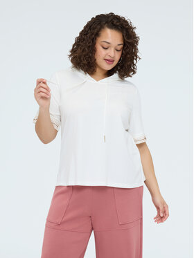 Fiorella Rubino Fiorella Rubino T-Shirt G05WL008975N011 Biały Regular Fit