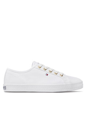 Tommy Hilfiger Tommy Hilfiger Πάνινα παπούτσια Essential Nautical Sneaker FW0FW06512 Λευκό
