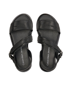 Calvin Klein Jeans Sandali Flat Sandal V3A2-80825-1688 M Črna