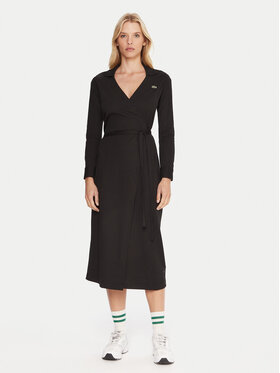 Lacoste Lacoste Ежедневна рокля EF6022 Черен Slim Fit