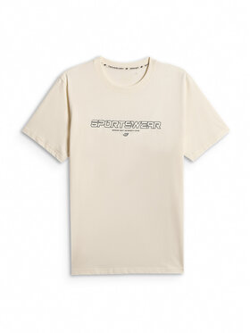 4F 4F T-Shirt BRAND CODE Kremowy Regular Fit