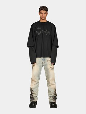 MADE BY SOCIETY MADE BY SOCIETY Spodnie materiałowe ACID-PHASE Jeans - P17237 Niebieski Basic Fit
