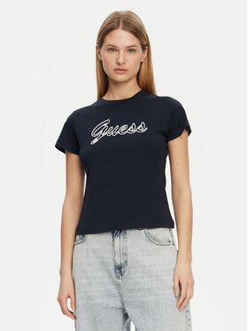 Guess Guess Tricou V5GI02 K9RM1 Bleumarin Slim Fit