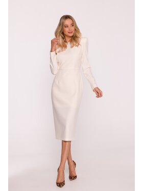 Stylove Stylove Sukienka wieczorowa S412 Beżowy A-Line Fit