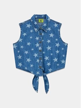 Guess Jeans Guess Jeans Top 182504 Modrá Classic Fit