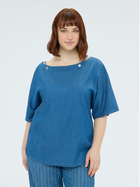 Fiorella Rubino Fiorella Rubino Bluzka 2005L000661N004 Niebieski Regular Fit