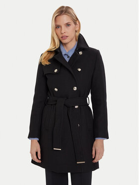 Morgan Morgan Wollmantel 242-GEVA Schwarz Regular Fit