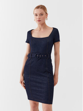 Guess Guess Haljina za svaki dan W3YK70 KBU70 Tamnoplava Bodycon Fit