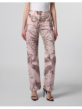 PHILIPP PLEIN PHILIPP PLEIN Jeansy 28979 Bílá Straight Fit