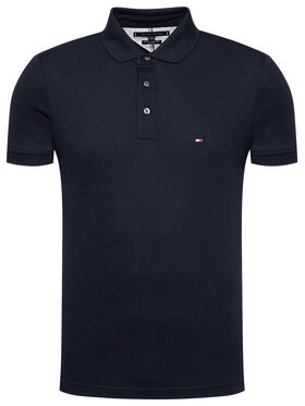 Tommy Hilfiger Tommy Hilfiger Polo särk 1985 MW0MW17771 Tumesinine Slim Fit