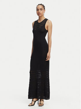 LOLA CASADEMUNT LOLA CASADEMUNT Rochie tricotată MS2616001 Negru Slim Fit