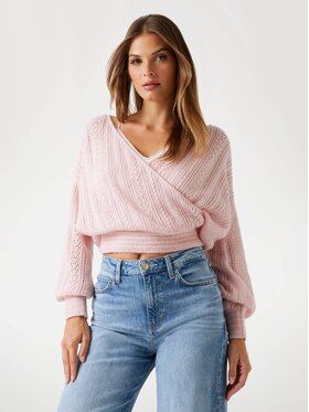 Guess Guess Sweter 178401 Różowy Classic Fit