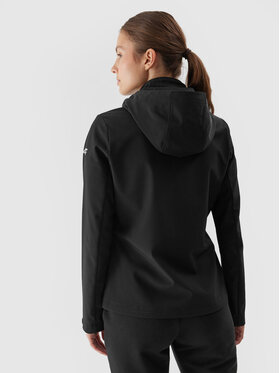 4F Jakna Softshell 4FAW23TSOFF152 Črna Slim Fit