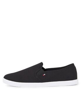 Tommy Hilfiger Tenisice Canvas Slip-On Sneaker FW0FW07806 Crna