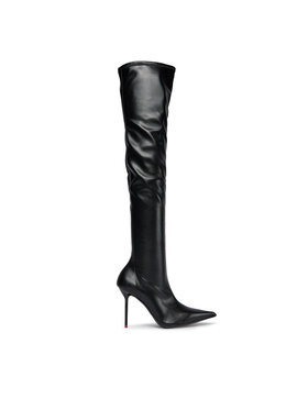 PINKO PINKO Čizme preko koljena Lully Cruissard Al 23-24 BLKS1 102030 A18W Crna