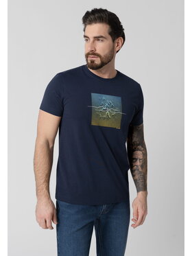 Volcano Volcano T-Shirt T-MOUNTI Niebieski Regular Fit