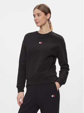Tommy Jeans Tommy Jeans Džemperis ar kapuci Badge DW0DW17325 Melns Relaxed Fit