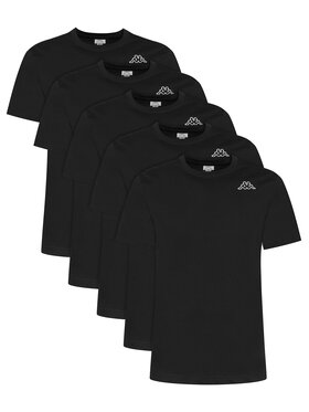 Kappa Kappa 5 marškinėlių komplektas Logo Myrto 322563W Juoda Regular Fit