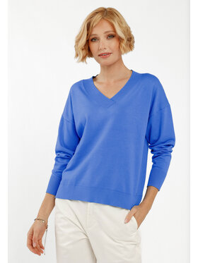 Volcano Volcano Sweter S-JOY Niebieski Regular Fit