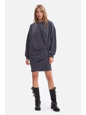 BeWear BeWear Sukienka dzianinowa b298 Szary Baggy Fit