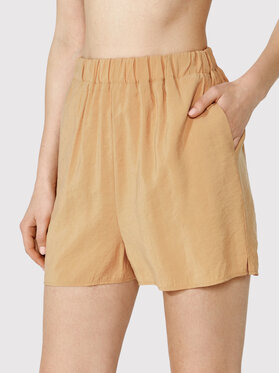 Simple Simple Шорти от плат SKD005 Кафяв Regular Fit