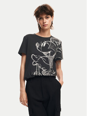 Desigual Desigual T-Shirt Mickey Drawing 24WWTKA1 Μαύρο Regular Fit