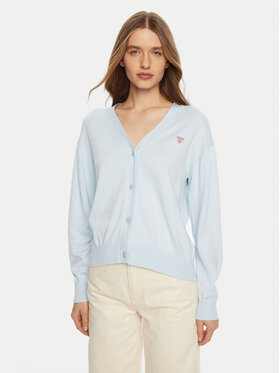 Guess Guess Sweter W4BR16 Z3HO2 Błękitny Regular Fit