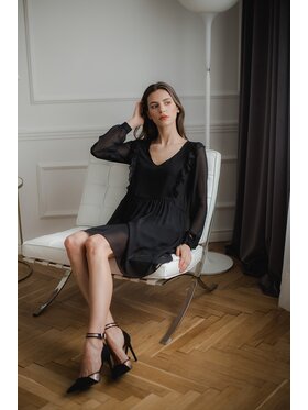Lenitif Lenitif Vestito L083 Nero Regular Fit