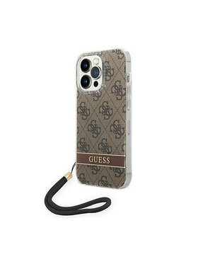 Guess Guess Etui na telefon 4G Print Cord Brązowy
