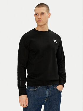 KARL LAGERFELD KARL LAGERFELD Džemperis ar kapuci 705710 500900 Melns Regular Fit