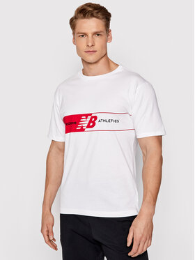 New Balance New Balance Póló MT01510 Fehér Relaxed Fit