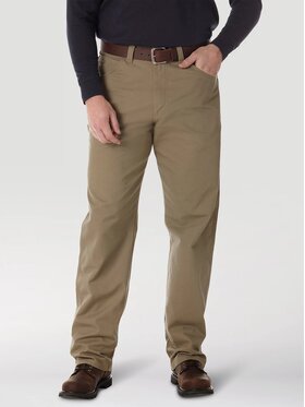 Wrangler Wrangler Spodnie materiałowe RIGGS WORKWEAR CARPENTER Beżowy Loose Fit