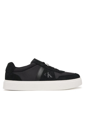 Calvin Klein Calvin Klein Sneakers Mixed Texture Lace Up Cupsole Trainers YM0YM01395 Schwarz