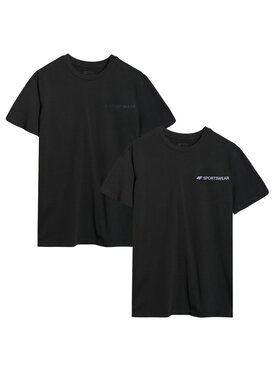 4F 4F T-shirt 4FWAW24FWAW25TTSHM3457-020S-S_4FWAW25TTSHM3457-20S5TTSHM3458-020S Nero Regular Fit