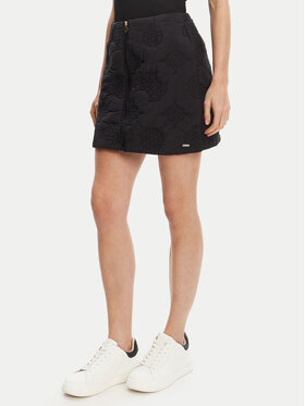 Guess Guess Spódnica mini V5YD02 WHEB2 Czarny Regular Fit