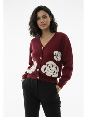 FIGL FIGL Kardigan M1275 Bordó Regular Fit