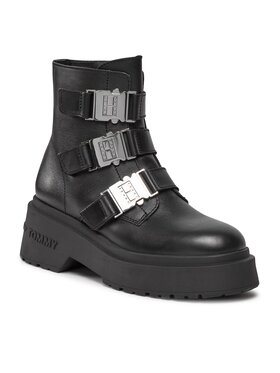 Tommy Jeans Čizme Tjw Chunky Boot Hardware EN0EN02443 Crna