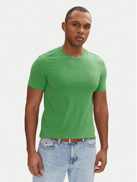 Tommy Jeans Tommy Jeans T-Shirt Jaspe DM0DM20363 Zielony Slim Fit