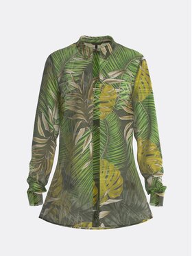 Guess Guess Camicia Clouis W3GH97 WDW52 Verde Regular Fit