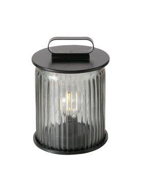 MIAhome MIAhome Lampion szklany 18x13 cm VITRUM I Czarny