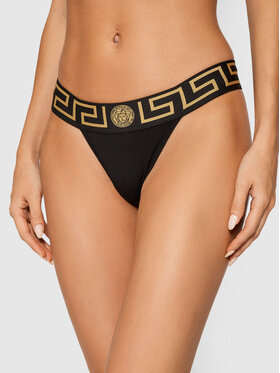 Versace Versace Kalhotky string Donna AUD01042 Černá